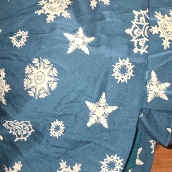 NWT Modcloth (Emily and Fin) Snowflake Teal Shirtwaist Dress - Picture 4 of 6